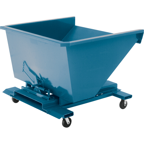 Self-Dumping Hopper, Steel, 5 cu.yd., Blue - Laurin 870578000
