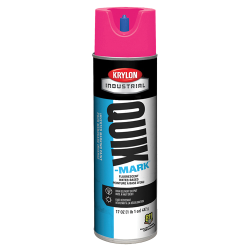 Peinture de marquage industrielle invers&eacute;e &agrave; base d'eau Quik-Mark, 17 oz, Canette a&eacute;rosol - Krylon Industrial A03612004