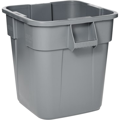 Square Brute&reg; Containers, Polyethylene, 28 US gal. - Rubbermaid FG352600GRAY