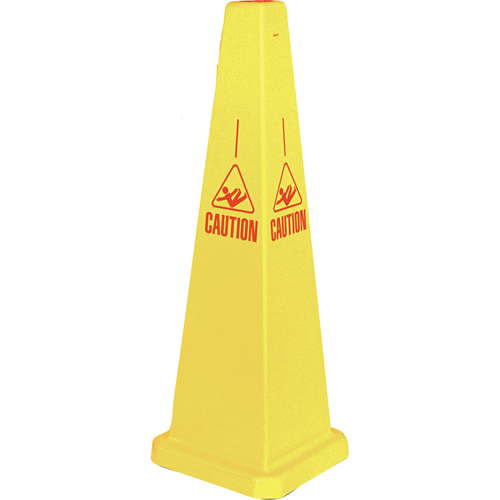 C&ocirc;nes de d&eacute;viation Lamba  Caution , Anglais avec pictogramme - CCI Canada 03-600-11A