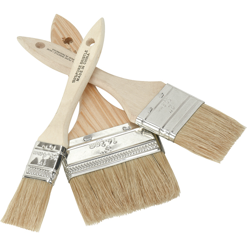 Chip Paint Brush, White China, Wood Handle, 1" Width - Rubberset 99060310