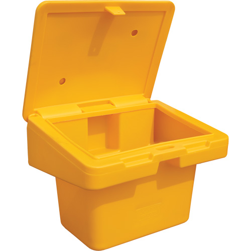 Contenants pour sel & sable SOS, Avec Moraillon, 30" x 24" x 24", 5,5 pi³, Jaune - Techstar Plastics Inc SOS 5.5Y
