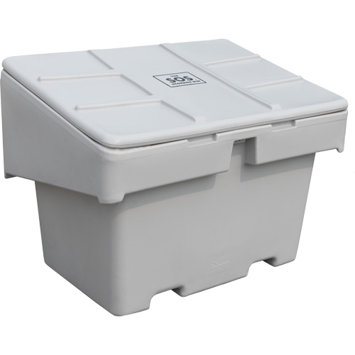 Salt Sand Container SOS, With Hasp, 42" x 29" x 30", 11 cu. Ft., Grey - Techstar Plastics Inc SOS 11G