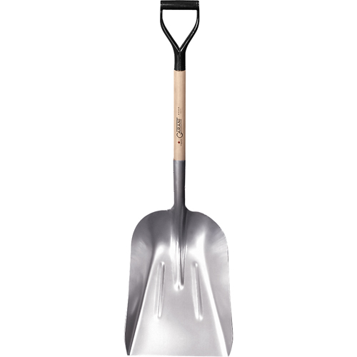 Pelle robuste &agrave; grain et charbon, Bois, Lame Aluminium, Manche Prise en D, 27-3/4" Longueur - Garant GAG10D