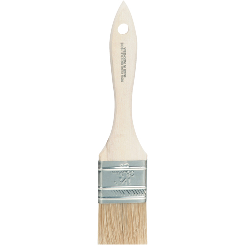 Pinceau &agrave; soies rases, Soie blanche, Manche Bois, Largeur de 1-1/2" - Rubberset 99060315