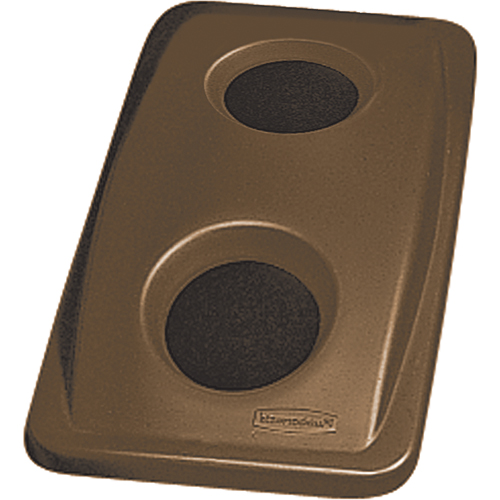 Slim Jim&reg; Brown Bottle & Can Recycling Lid - Rubbermaid FG269288BRN