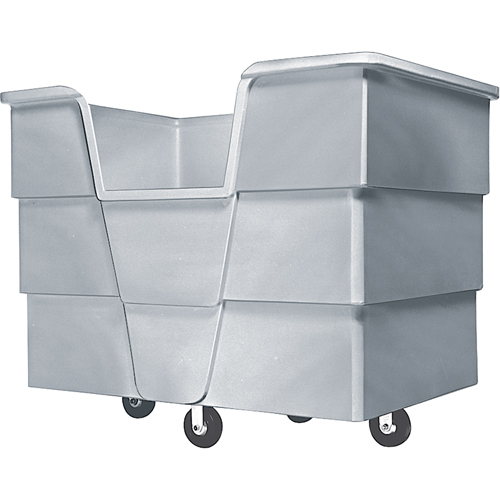 Jumbo Starcart Box Truck, Polyethylene, 65" L x 45" W x 54" H, 60 cu. ft. Volume, 1500 lbs. Capacity - Techstar Plastics Inc 850B-D-01-6-CO