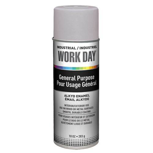 Peinture industrielle Work Day, Gris, Tr&egrave;s mat, 10 oz, Canette a&eacute;rosol - Work Day A04418007