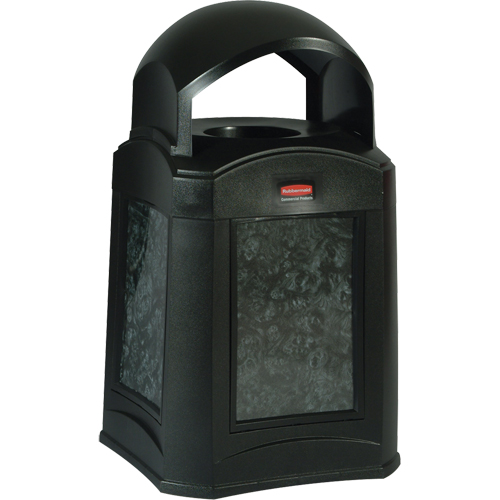 Poubelles Islander, Poly&eacute;thyl&egrave;ne, 35 gal. US - Rubbermaid FG9W0300BLA