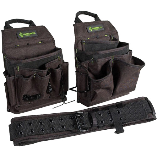 Tool Belt Combo, Polyester, Black - Greenlee 0158-16