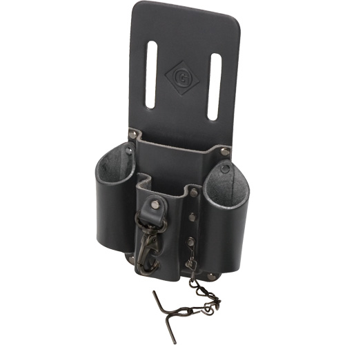 Tool Belt Pouch, Multiple Tool Holder, Leather, 4 Pockets - Greenlee 0258-14