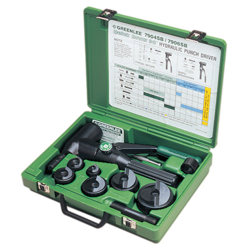 Quick Draw 90&reg; Hydraulic Knockout Kit with SlugBuster&reg; Punches - Greenlee 7906SB