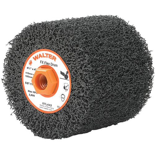 Tambours FX Flex, 4-1/4" dia. x 4" la, 5/8"-11 Arbre, Grain Flex, gros - Walter Technologies Pour Surface 07L442