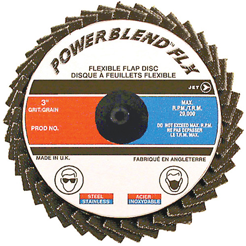 POWERBLEND FLX Roll-on Flap Disc, 2" x Type R, Z40 Grit, Zirconia Alumina - JET 502061
