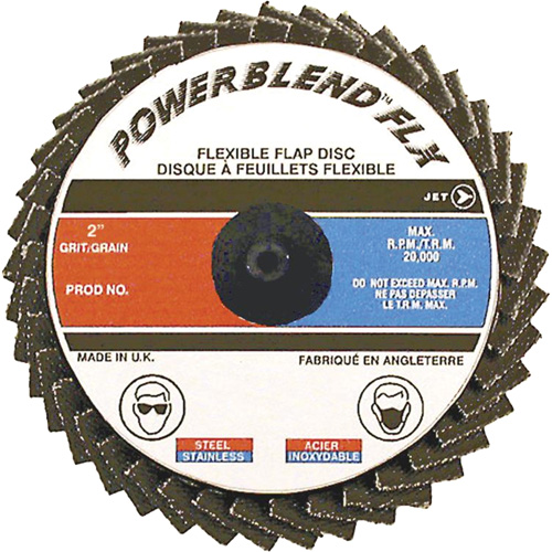 Disque &agrave; lamelles &agrave; rouler Powerblend FLX, 3" x Grain 120, Alumine de zirconium - JET 502067