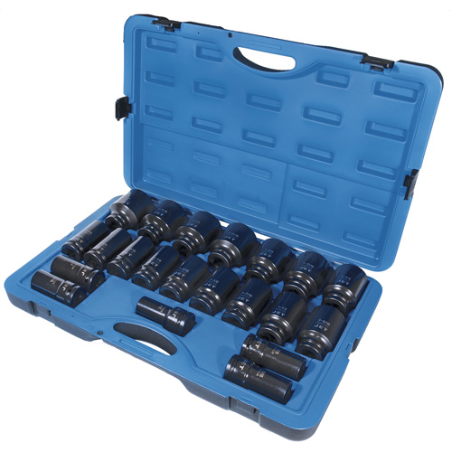 PS2134D 6-Point SAE Socket Set, 21 Pcs, Impact, 3/4" Drive Size, Deep - JET 610410
