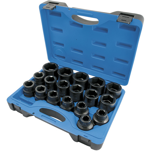 Jeu de douilles SAE &agrave; 6 pans PS1801, 18 Mcx, Chocs, Prise de 1" - JET 610509