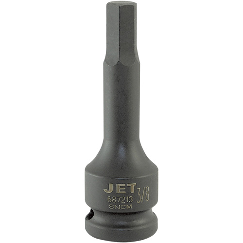 Impact Bit Socket, Hex, 3/8" x 3" L, 1/2" Drive - JET 687213