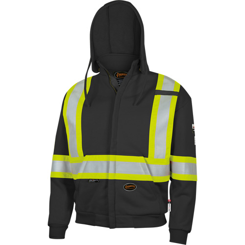 337SF Capuche &agrave; fermeture &eacute;clair ignifug&eacute;e, Hommes, Petit, Noir, 22 cal/cm² - Pioneer V2570470-S