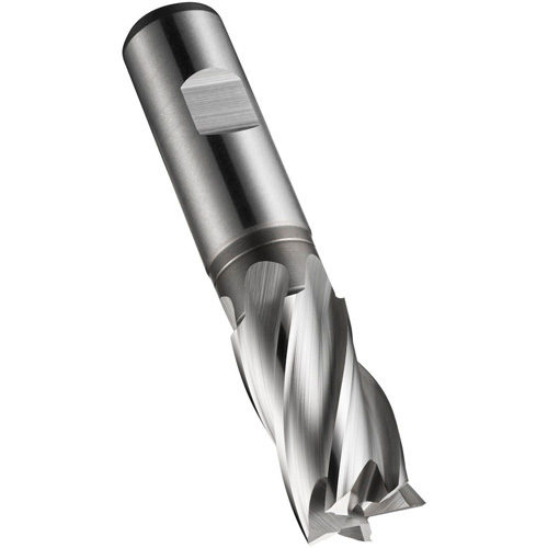 End Mill, 7/8" Dia., 104 mm L, 5 Flutes, 20 mm Shank, High Speed Cobalt - Dormer 5984738