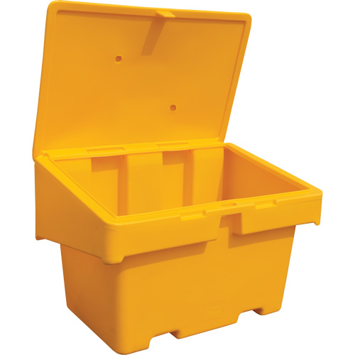 Contenants pour sel & sable SOS, Avec Moraillon, 48" x 33" x 34", 18,5 pi³, Jaune - Techstar Plastics Inc SOS18Y