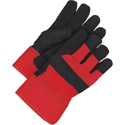 Gants d'ajusteur classiques, Taille unique, Paume en Cuir de vache refendu, Doublure en Peluche d'acrylique - Bob Dale Gloves 30-9-373-F