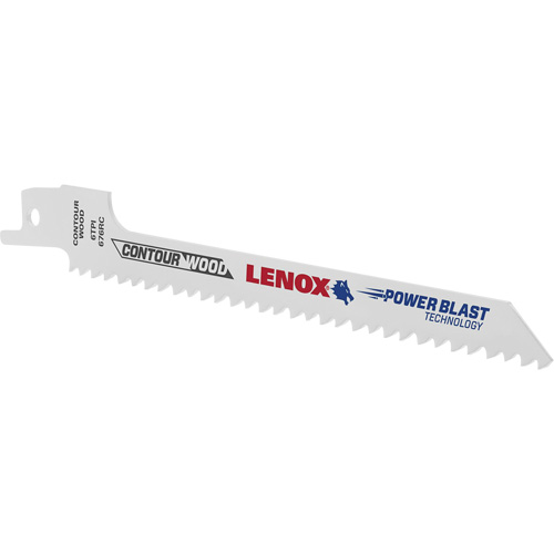 Wood Cutting Reciprocating Saw Blade, Bi-Metal, 6 TPI, 6" L x 7/16" W - Lenox 20556676RC