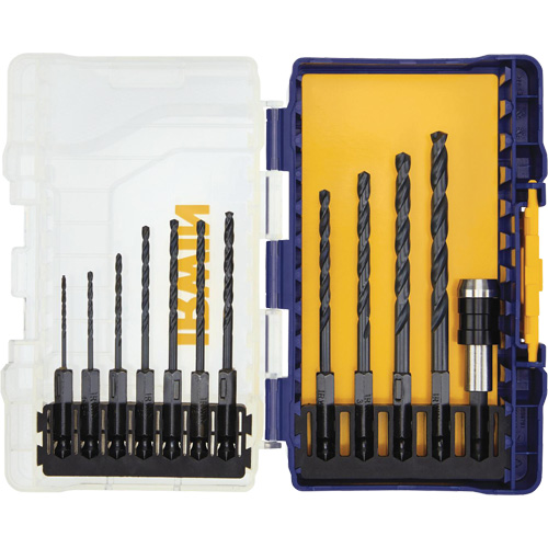 Jobber Length Drill Bit Set, 12 Pieces, High Speed Steel - Irwin 4935643