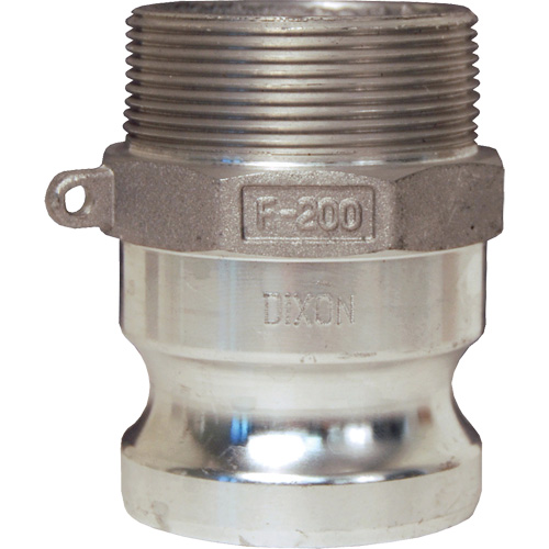 Adaptateur &agrave; came et cannelure Global, Aluminium, Type F, 1", NPT m&acirc;le, 250 PSI - Dixon Group G100-F-AL