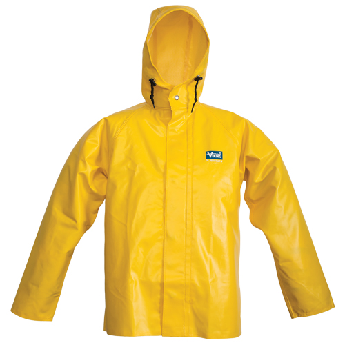 Journeyman&reg; Hooded Jacket, Polyester/PVC, Large, Yellow - Viking 5125J-L