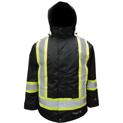 Journeyman Insulated Parka, X-Large, Black - Viking Professional 3957FRJ-XL