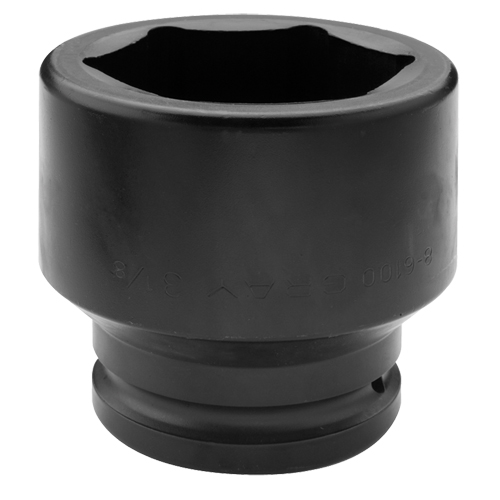 Socket, Impact, 3-1/8", 1-1/2" Drive, 6 Points - Gray Tools 8-6100