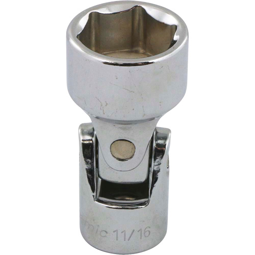 SAE U-Joint Socket, 11/16", 3/8" Drive, 6 Points - Dynamic Tools D008622