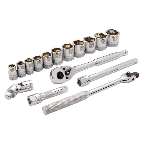 Jeu de douilles SAE, 16 Mcx, Prise de 3/8" - Dynamic Tools D010008