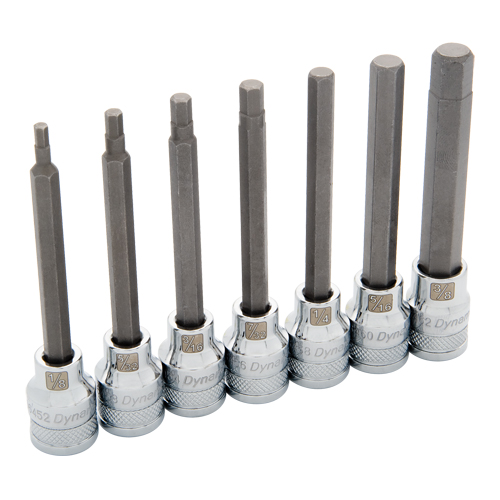 Jeu de douilles SAE longues, 7 mrcx - Dynamic Tools D010015