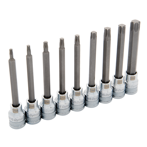 Long Socket Set, Torx&reg;, 3/8" Drive, 9 Pcs - Dynamic Tools D010019