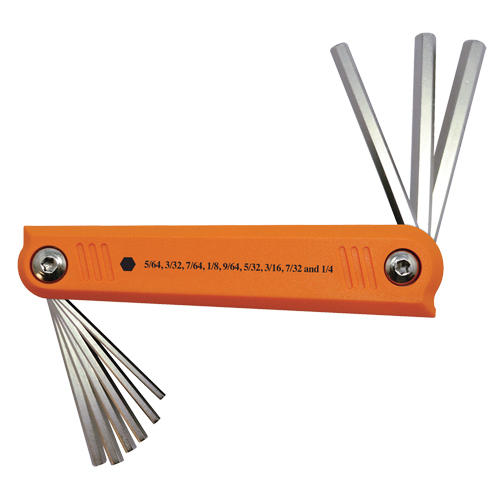 Folding Hex Key Set, 9 Pcs., Imperial - Dynamic Tools D043207