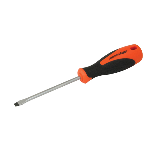 Tournevis pour &eacute;crous &agrave; fente, Tige de 3/16", Ronde, 8" lo, Prise en Coussin&eacute;e - Dynamic Tools D062003