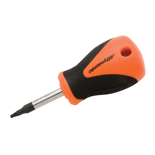 Tournevis court pour vis &agrave; t&ecirc;te carr&eacute;e creuse, Tige de #2, Ronde, 3-4/5" lo, Prise en Plastique/Bois/Coussin&eacute;e - Dynamic Tools D062206