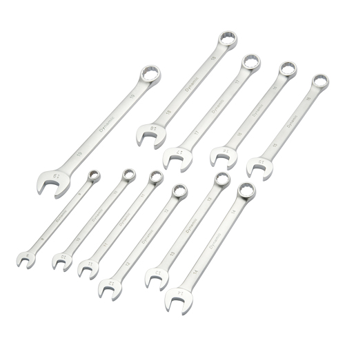 Wrench Set, Combination, 11 Pieces, Metric - Dynamic Tools D074224