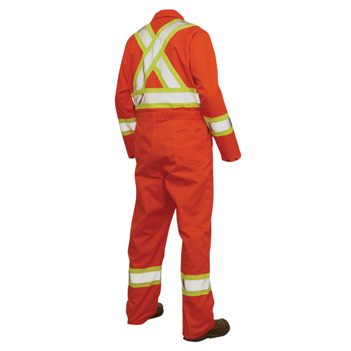 Combinaison de s&eacute;curit&eacute; non doubl&eacute;e, 6T-Grand, Orange haute visibilit&eacute; -  