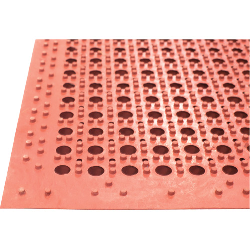 Tapis de s&eacute;rie Competitor, &agrave; fentes, 3' x 5' x 7/8", Orange, Caoutchouc naturel - Edgewood Matting CBI140305
