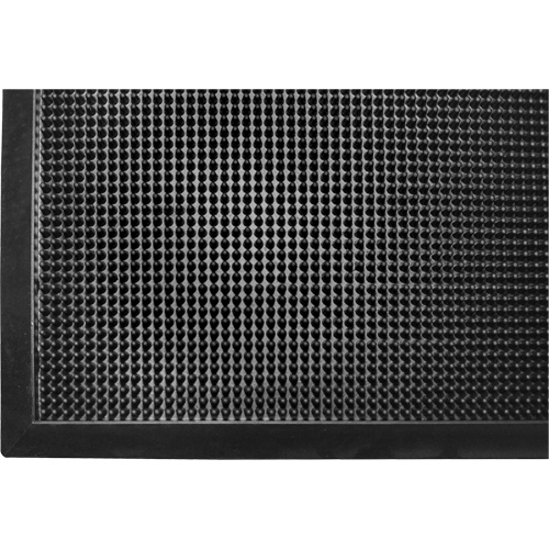 Gritstop Fingermat Matting, Rubber, Scraper Type, Textured Pattern, 2-2/3" x 3-3/4", Black - Edgewood Matting GFM223239