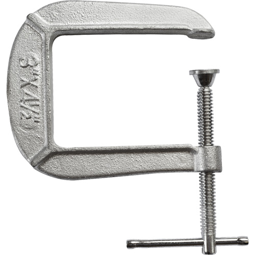 Light-Duty C-Clamp, 3" (76 mm) Capacity, 4-1/2" (114 mm) Throat Depth - Bessey CM34DR