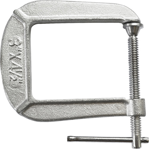 Light-Duty C-Clamp, 3" (76 mm) Capacity, 4-1/2" (114 mm) Throat Depth - Bessey CM34DR