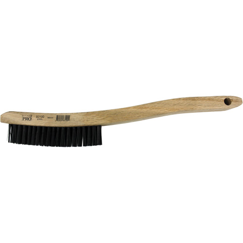 Brosse de nettoyage &eacute;conomique &agrave; manche courb&eacute;, Laiton, 3 x 19 rangs de fils, Longueur 13-3/4" - Osborn 0008400400