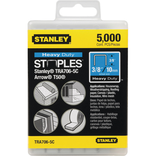 Heavy-Duty Staples - Stanley Tools TRA706-5C