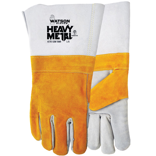 Cow Town Flame-Resistant Gloves, Split Cowhide, Size Large - Watson Gloves 2761-L