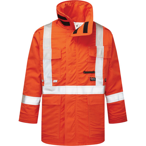 UltraSoft&reg; 9 oz. High-Visibility Insulated Parka, Orange, 2X-Large - IFR Workwear USO515-2XL