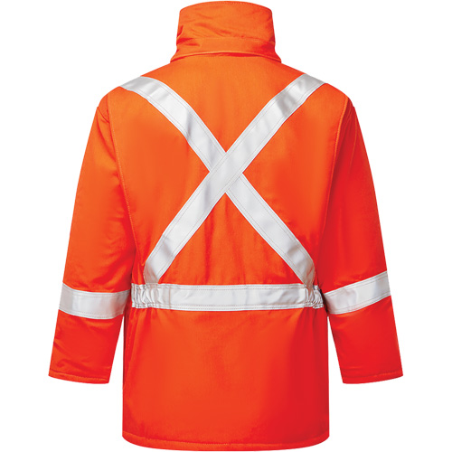 UltraSoft&reg; 9 oz. High-Visibility Insulated Parka, Orange, 2X-Large - IFR Workwear USO515-2XL
